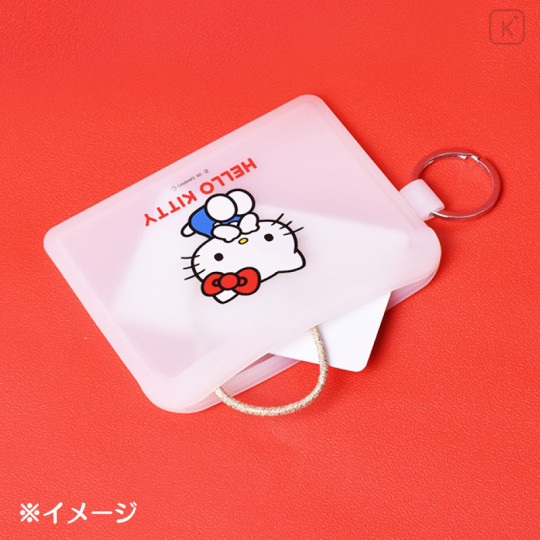 Japan Sanrio Flappo Pouch - Hello Kitty : Funny Face Red - 3