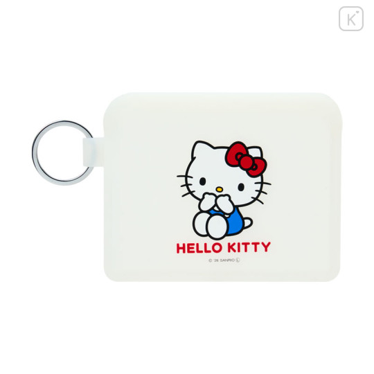 Japan Sanrio Flappo Pouch - Hello Kitty : Sitting White - 1