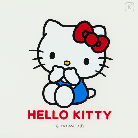 Japan Sanrio Flappo Pouch - Hello Kitty : Sitting White - 2