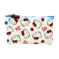 Japan Sanrio Nuu Silicone Cosmetic Pouch - Hello Kitty : Face White - 1