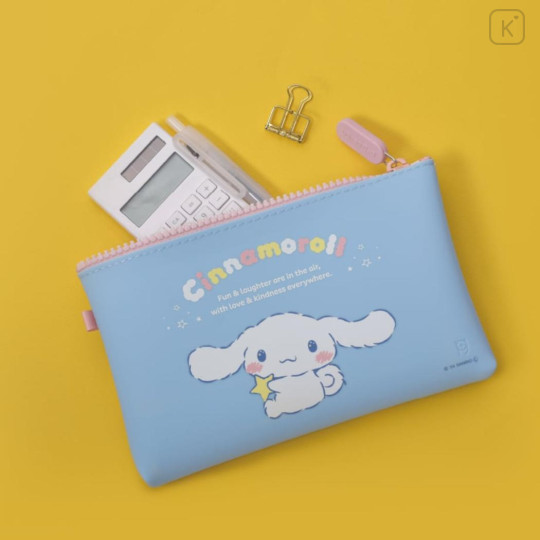 Japan Sanrio Nuu Silicone Cosmetic Pouch - Cinnamoroll : Star Blue - 3