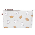 Japan Miffy Nuu Silicone Cosmetic Pouch - Boris & Miffy : Face Grey - 1