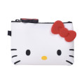 Japan Sanrio Nuu Small Pouch - Hello Kitty : Face White - 1