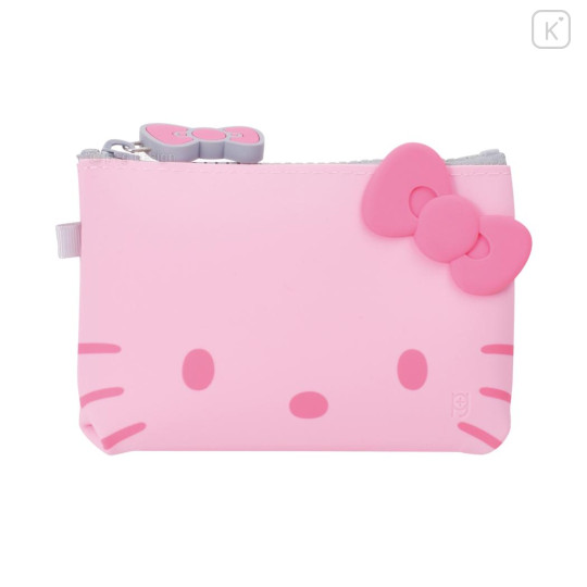 Japan Sanrio Nuu Small Pouch - Hello Kitty : Face Pink - 1