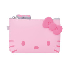 Japan Sanrio Nuu Small Pouch - Hello Kitty : Face Pink
