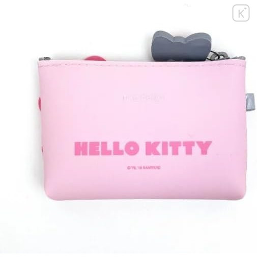 Japan Sanrio Nuu Small Pouch - Hello Kitty : Face Pink - 2