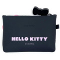 Japan Sanrio Nuu Small Pouch - Hello Kitty : Face Black Pink - 2