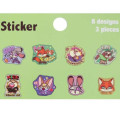 Japan Disney Puffy Sticker - Zootopia : Glitter Funny Style - 2