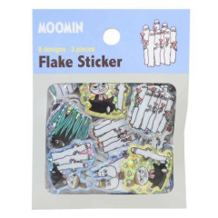 Japan Moomin Puffy Sticker - Hattifatteners & Little My & Moomintroll : Glitter