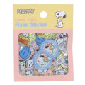 Japan Peanuts Puffy Sticker - Snoopy & Woodstock : Glitter Fun - 1