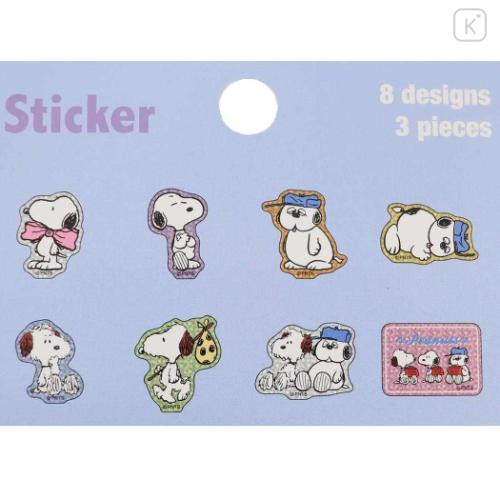 Japan Peanuts Puffy Sticker - Olaf & Snoopy : Glitter Brothers - 2