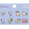 Japan Peanuts Puffy Sticker - Olaf & Snoopy : Glitter Brothers - 2