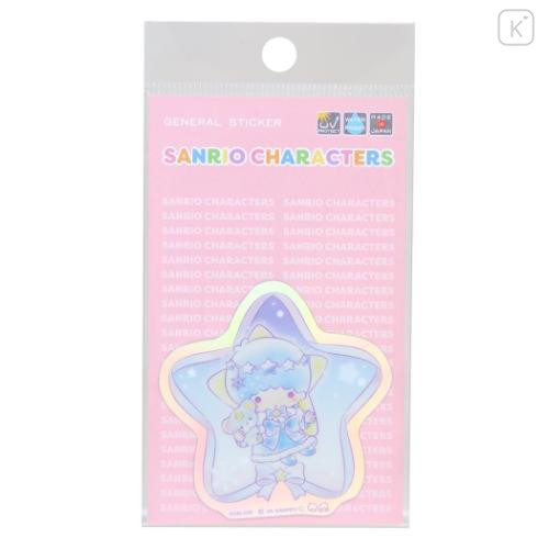 Japan Sanrio Vinyl Hologram Sticker - Little Twin Stars : Snow Lantern Fantasy Star Kiki - 1