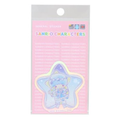 Japan Sanrio Vinyl Hologram Sticker - Little Twin Stars : Snow Lantern Fantasy Star Kiki