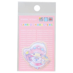 Japan Sanrio Die-cut Vinyl Sticker - Little Twin Stars : Snow Lantern Fantasy Lala & Bear