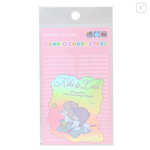 Japan Sanrio Vinyl Hologram Sticker - Little Twin Stars : Flying - 1