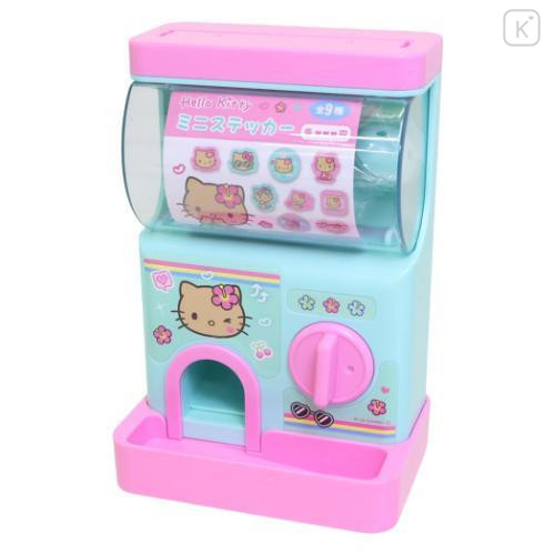 Japan Sanrio Toy Mini Capsules Gacha Machine - Hello Kitty : Tan Sunburned Turquoise Pinjk - 1