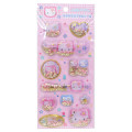 Japan Sanrio Glitter Capsule Sticker - Hello Kitty : Y2k Houndstooth Pink 3D - 1