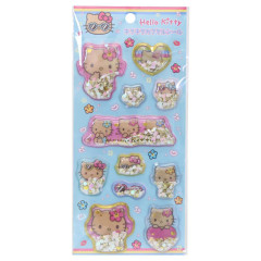Japan Sanrio Glitter Capsule Sticker - Hello Kitty : Summer Tan Sunburned 3D