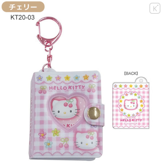 Japan Sanrio Mini Photo Album Keychain - Hello Kitty : Cherry - 1