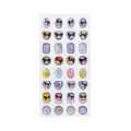 Japan Sanrio Glitter Crystal Gem Stone Seal Sticker - Kuromi : 3D - 2