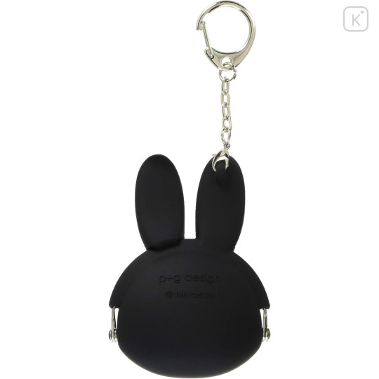 Japan Miffy Mini Pochi Baby Silicone Pouch Keyring - Black - 2