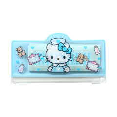 Japan Sanrio Original Adhesive Bandages with Slider Case - Hello Kitty : Light Blue