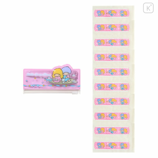 Japan Sanrio Original Adhesive Bandages with Slider Case - Little Twin Stars - 2