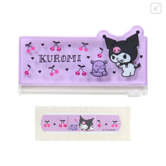 Japan Sanrio Original Adhesive Bandages with Slider Case - Kuromi - 3