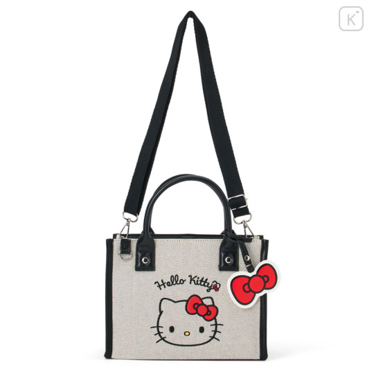 Japan Sanrio Original Square 2way Bag with Charm - Hello Kitty - 1