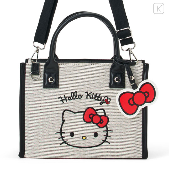 Japan Sanrio Original Square 2way Bag with Charm - Hello Kitty - 2