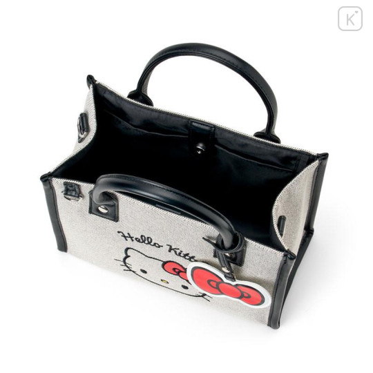 Japan Sanrio Original Square 2way Bag with Charm - Hello Kitty - 4