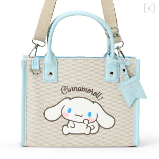 Japan Sanrio Original Square 2way Bag with Charm - Cinnamoroll - 2
