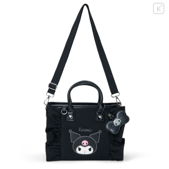 Japan Sanrio Original Square 2way Bag with Charm - Kuromi - 1