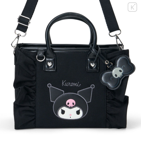 Japan Sanrio Original Square 2way Bag with Charm - Kuromi - 2