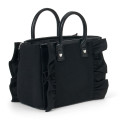 Japan Sanrio Original Square 2way Bag with Charm - Kuromi - 3