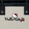 Japan Sanrio Original Charm Square Tote Bag - Hello Kitty - 5