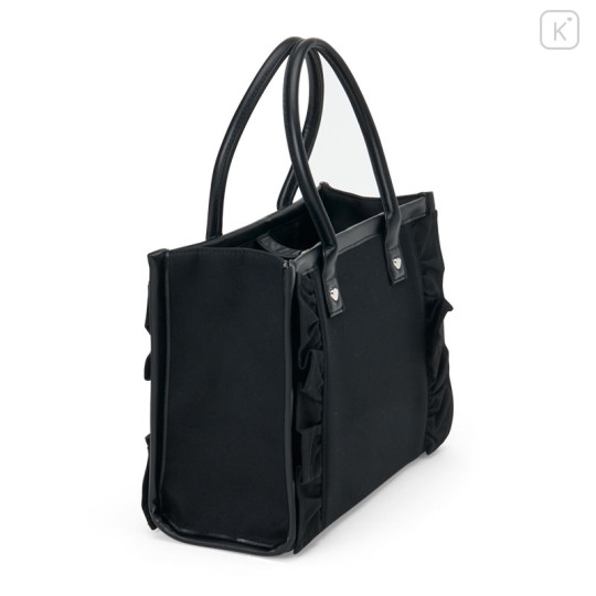 Japan Sanrio Original Charm Square Tote Bag - Kuromi - 3