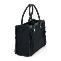 Japan Sanrio Original Charm Square Tote Bag - Kuromi - 3