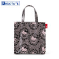 Japan Sanrio Rootote Square Laminated Tote Bag - Hello Kitty : All-over - 1