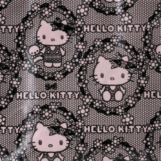 Japan Sanrio Rootote Square Laminated Tote Bag - Hello Kitty : All-over - 4