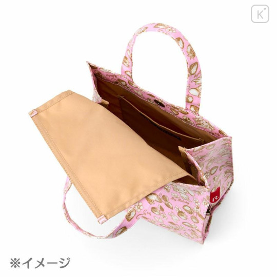 Japan Sanrio Rootote Square Laminated Tote Bag - Hello Kitty : All-over - 5