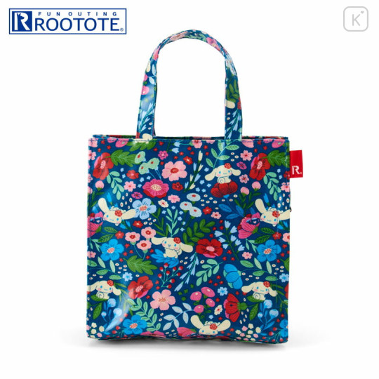 Japan Sanrio Rootote Square Laminated Tote Bag - Cinnamoroll : All-over - 1