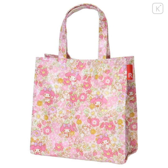 Japan Sanrio Rootote Square Laminated Tote Bag - My Melody : All-over - 1