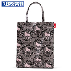 Japan Sanrio Rootote A4 Laminated Tote Bag - Hello Kitty : All-over