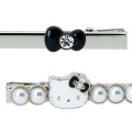 Japan Sanrio Original Hair Clip Set - Hello Kitty : I Love Hello Kitty Black - 4