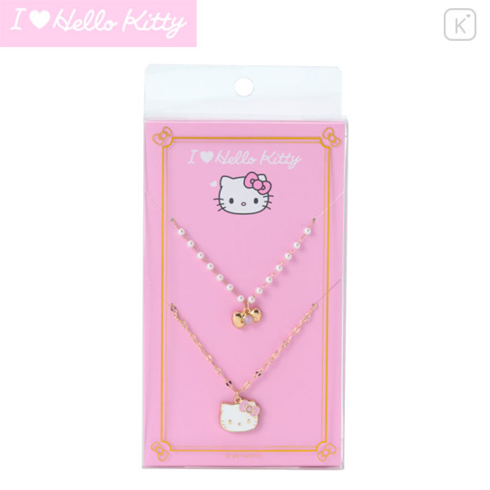 Japan Sanrio Original Necklace Set - Hello Kitty : I Love Hello Kitty Pink - 1