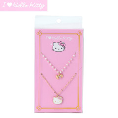 Japan Sanrio Original Necklace Set - Hello Kitty : I Love Hello Kitty Pink