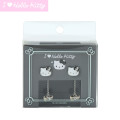 Japan Sanrio Original Earrings Set - Hello Kitty : I Love Hello Kitty Black - 1