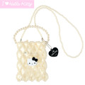 Japan Sanrio Original Pearl Bead Bag - Hello Kitty : I Love Hello Kitty - 1